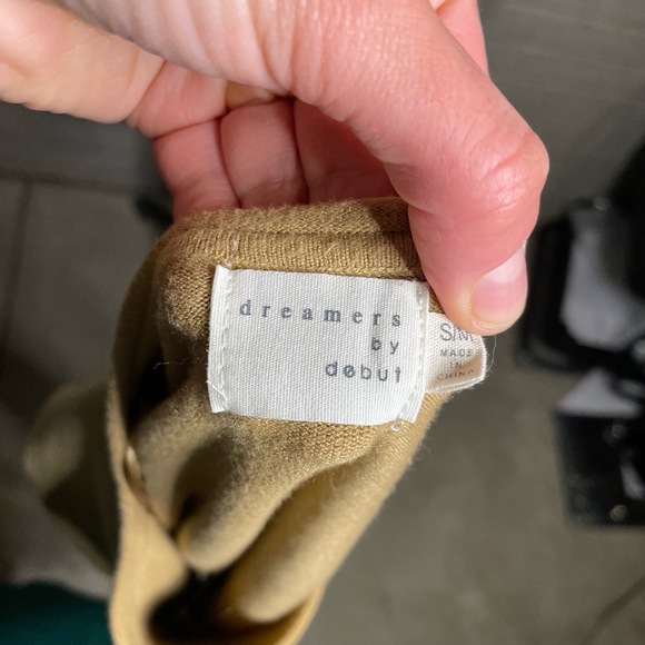 Dreamers By Debut Tan Crew Neck Sweater Size Small/Medium‎ - Picture 3 of 3